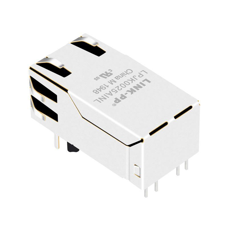 JK0-0025NL 10/100 Base-T 1 Port RJ45 Connector Shielded With LED Light 2