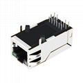 JK0-0025NL 10/100 Base-T 1 Port RJ45 Connector Shielded With LED Light 4