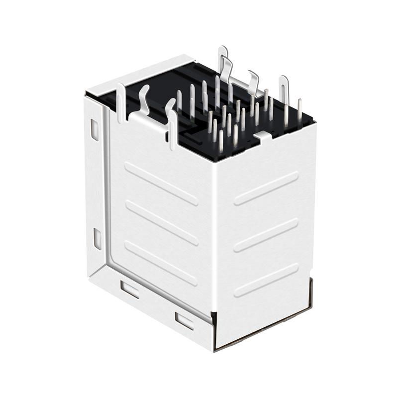 JW0-0009NL RJ45 Connector with 10/100 Base-T Integrated Magnetics With Dual USB 5