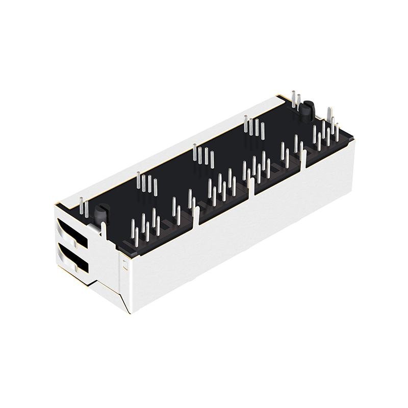 JG0-0032NL 1X4 RJ45 Connector with 10/100 Base-T Integrated Magnetics & PoE 2