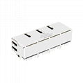 JG0-0032NL 1X4 RJ45 Connector with 10/100 Base-T Integrated Magnetics & PoE