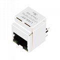 HFJV1-2450-L11RL Vertical RJ45 Connector with 10/100 Base-T Integrated Magnetics 1