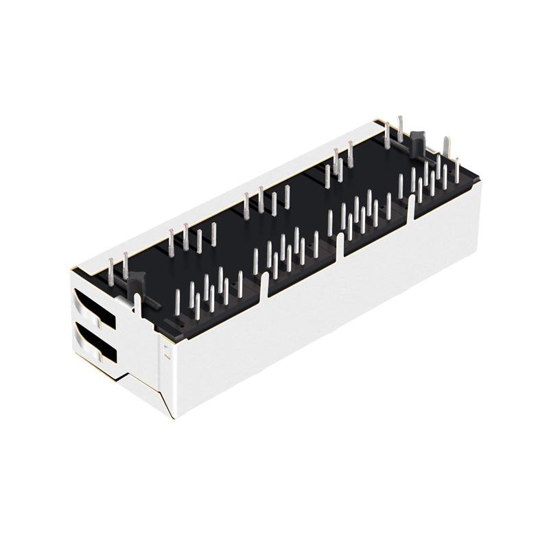 J8064D648A 1x4 RJ45 Connector with 10/100 Base-T Integrated Magnetics 2