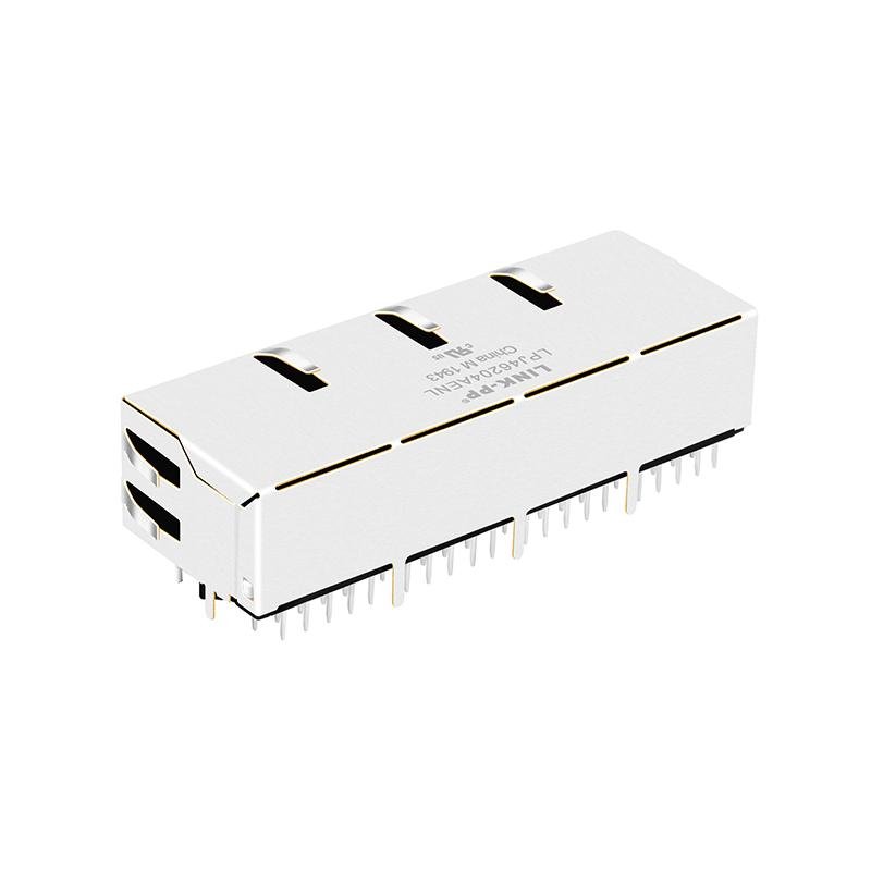 J8064D648A 1x4 RJ45 Connector with 10/100 Base-T Integrated Magnetics 3