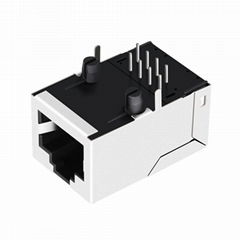 0875-1AX1-E3 Single Port RJ45 8 Pin Female Connector