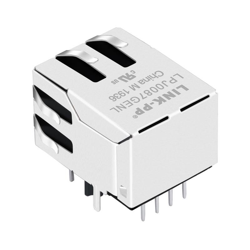 13F-61JGYDPH2NL Single Port Connector RJ 45 With 10/100 Base-T Magjack 4