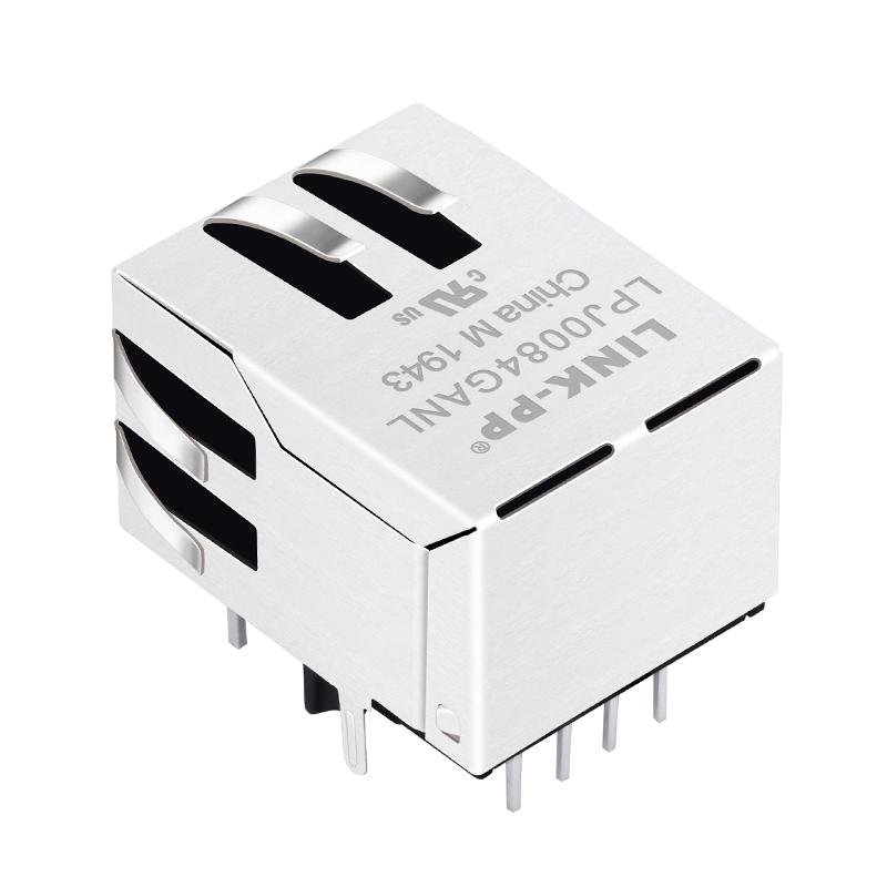 XRJG-01P-1-D3C-210 Tab Down Single Port RJ45 Connector Price With LED 3