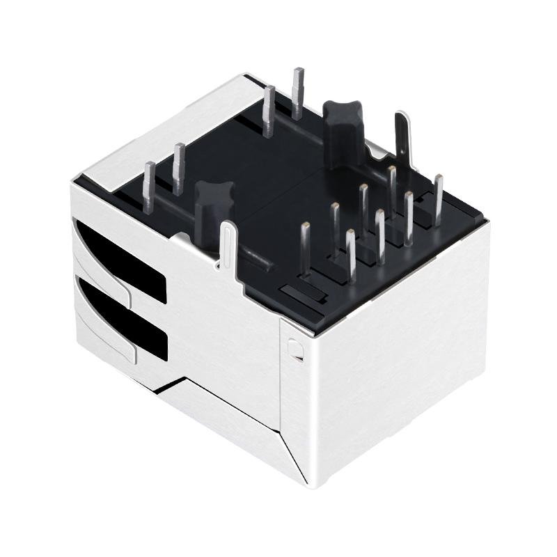 XRJG-01P-1-D3C-210 Tab Down Single Port RJ45 Connector Price With LED 5