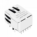 P65-101-1HQ9 Amp RJ45 Connector Cat6 With Magnetic jack 5