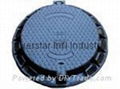 Round manhole cover and frame 