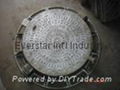 Round manhole cover and frame 