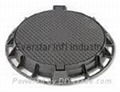 Round manhole cover and frame 