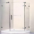 Diamond Shaped Shower Enclosure with Aluminum Frame