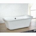 White Acrylic Bathtub with Freestanding