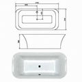 White Acrylic Bathtub with Freestanding