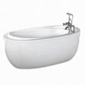 Ellipse White Freestanding Acrylic Bathtub