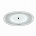 Indoor Freestanding White Acrylic Bathtub