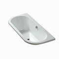 White Acrylic Walk-in Bathtub with Fiberglass Reinforced