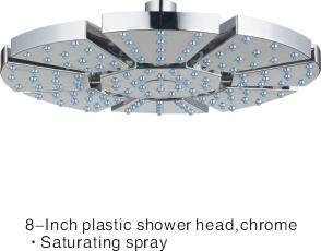 8 Inches Rain Overhead Shower Head ABS Plastic Top Shower