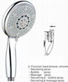 ABS Plastic Handheld Showerhead with Chrome Plating and Self Cleaning