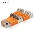 Flexible copper busbar with orange heat shrink tube