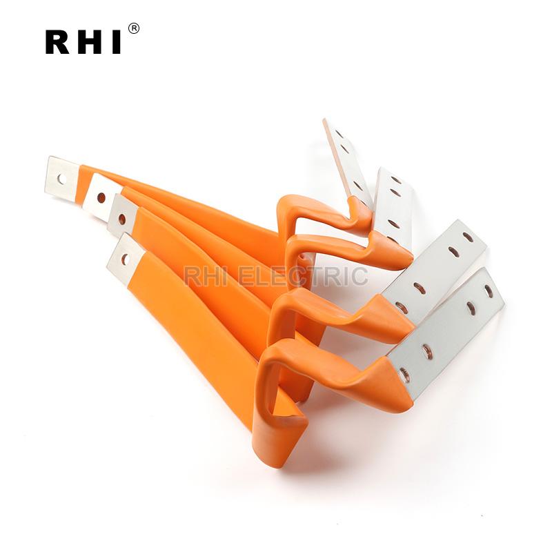 Flexible copper busbar with orange heat shrink tube 3