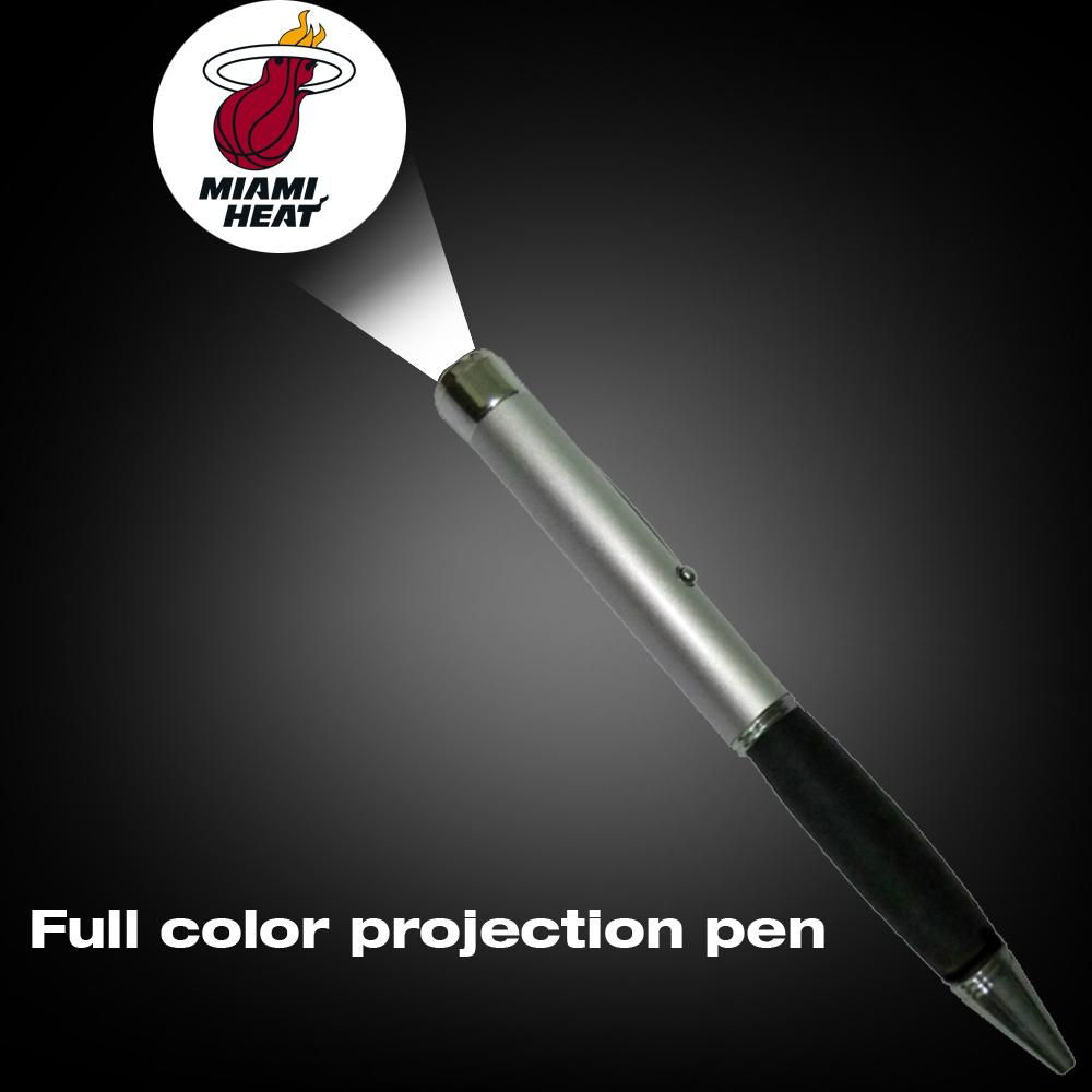 厂家批发定制LED投影灯笔 彩色投影圆珠笔礼品 2