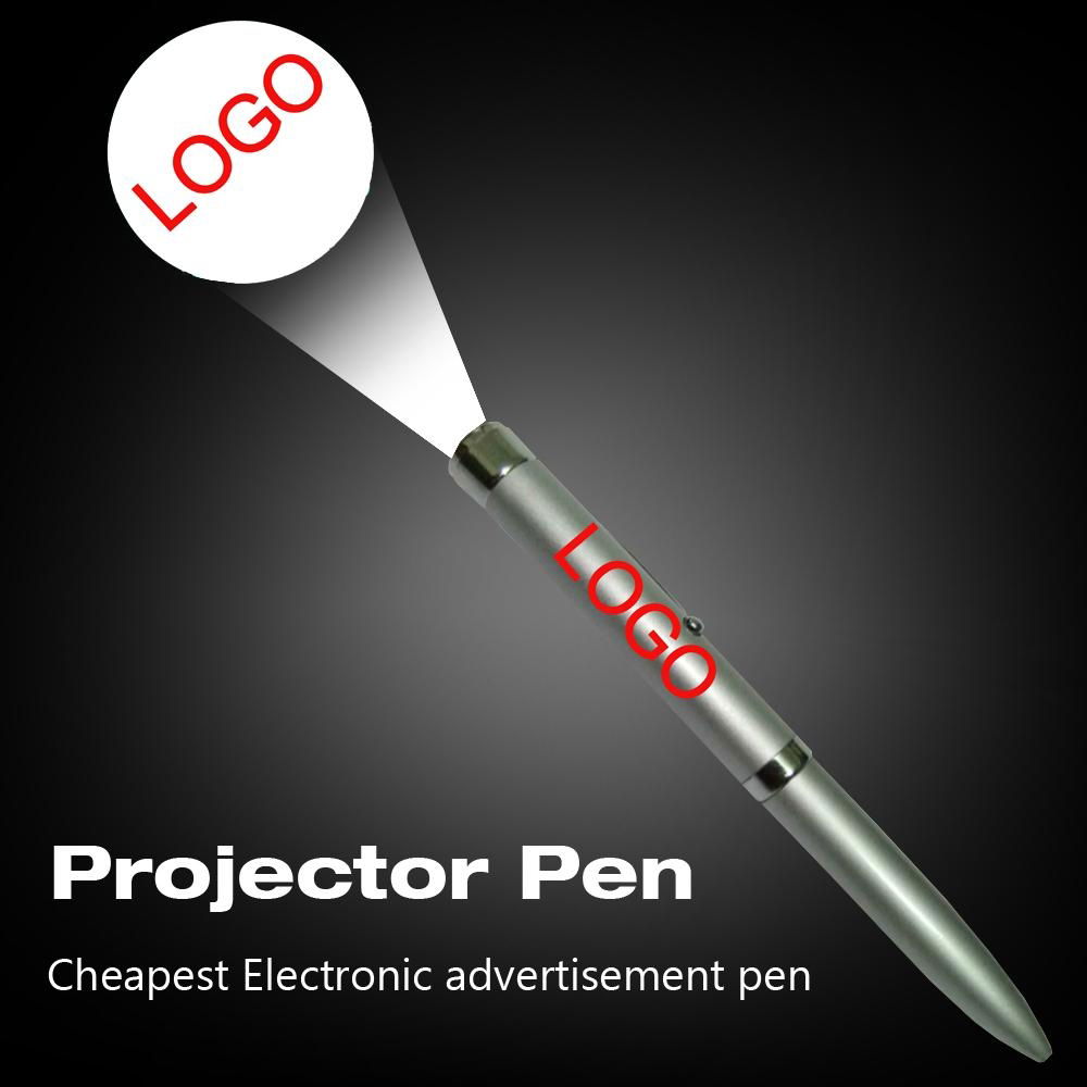 LOGO projector pens laser projector ballpoint pens LED Advertising projection  5