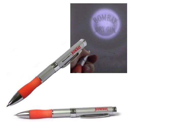 LED metal projector pen LOGO silicone projection pen fashion promotion gift 3