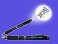 LED metal projector pen LOGO silicone projection pen fashion promotion gift