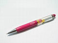 Wholesale woman take off clothes floater liquid ballpoint pens 2D liquid pens 2