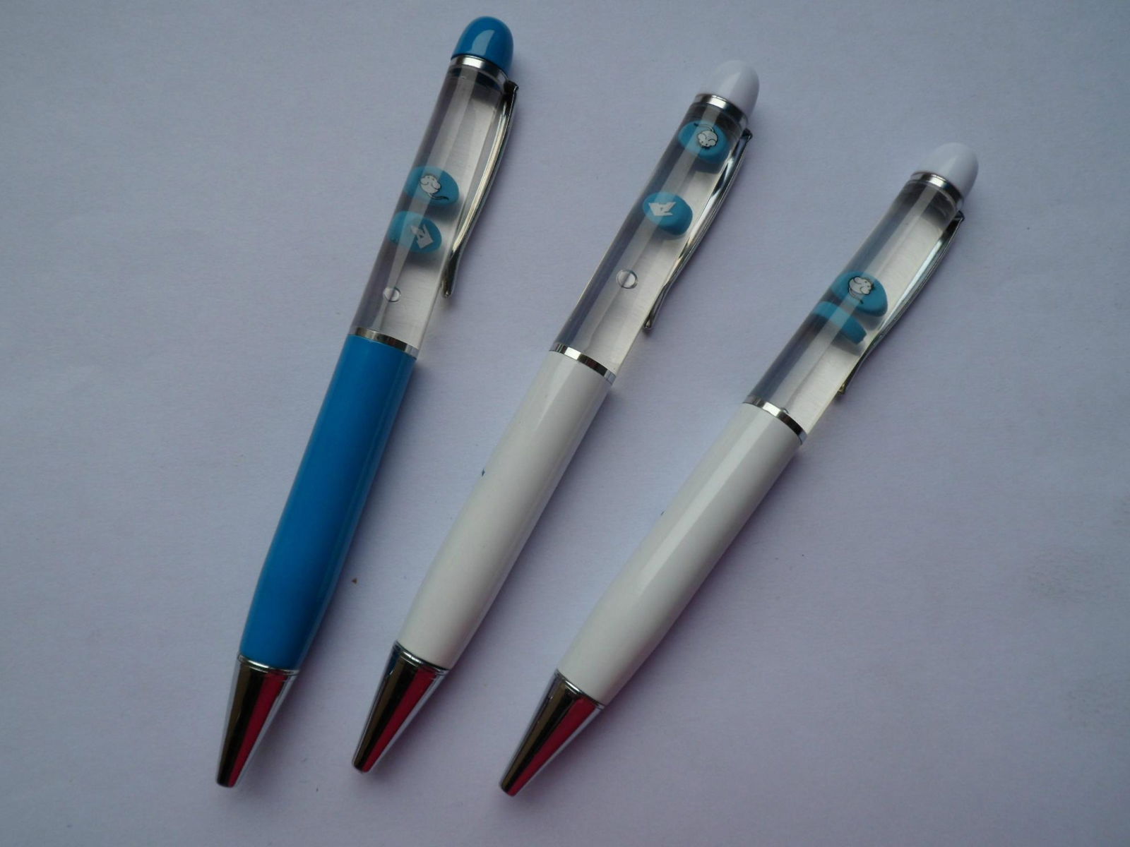 Wholesale woman take off clothes floater liquid ballpoint pens 2D