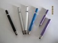 2 in 1 Smartphone Stylus Touch Pen Metal ballpoint pen with Stylus pens 2