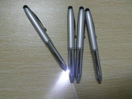 金屬iphone 手寫筆 多功能觸摸筆帶LED發光功能 3合1觸屏筆 4