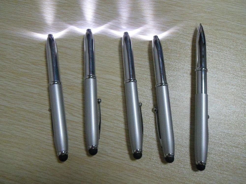 金屬iphone 手寫筆 多功能觸摸筆帶LED發光功能 3合1觸屏筆 5