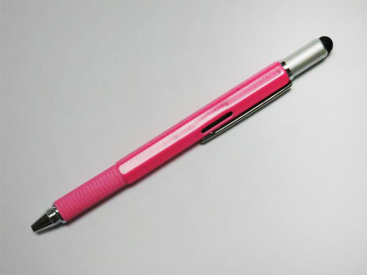 多功能金屬工具筆 5合1觸摸筆 工具刀圓珠筆 高品質水平儀筆 4