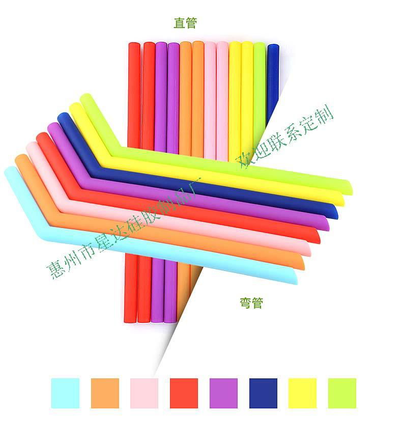 Wholesales Silicone Softy Flexible Long Large Big Size Reusable Drinking Straws