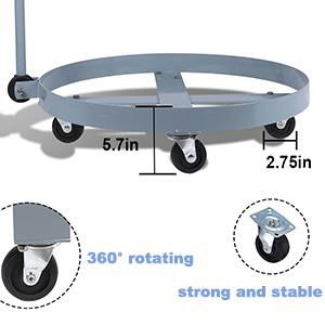 AESRAOU 55 Gallon Drum Dolly 1000 Pound Heavy Duty Bucket Dolly Hand Truck  5