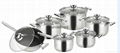 12pcs Stainless Steel Cookware Set 1