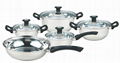 8Pcs Stainless Steel Cookware Set