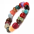 Irregular shape multicolor stone beads bracelete 1