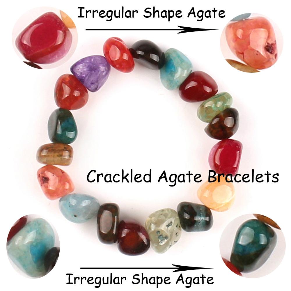 Irregular shape multicolor stone beads bracelete 2