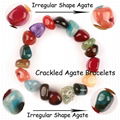 Irregular shape multicolor stone beads bracelete