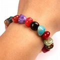 Irregular shape multicolor stone beads bracelete