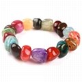 Irregular shape multicolor stone beads bracelete 4