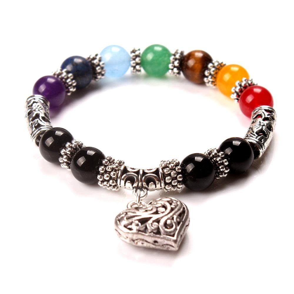 Seven-color nature stone beads Bracelets 2