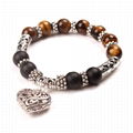 Colorful beads alloy Heart Pendant Bracelete 1