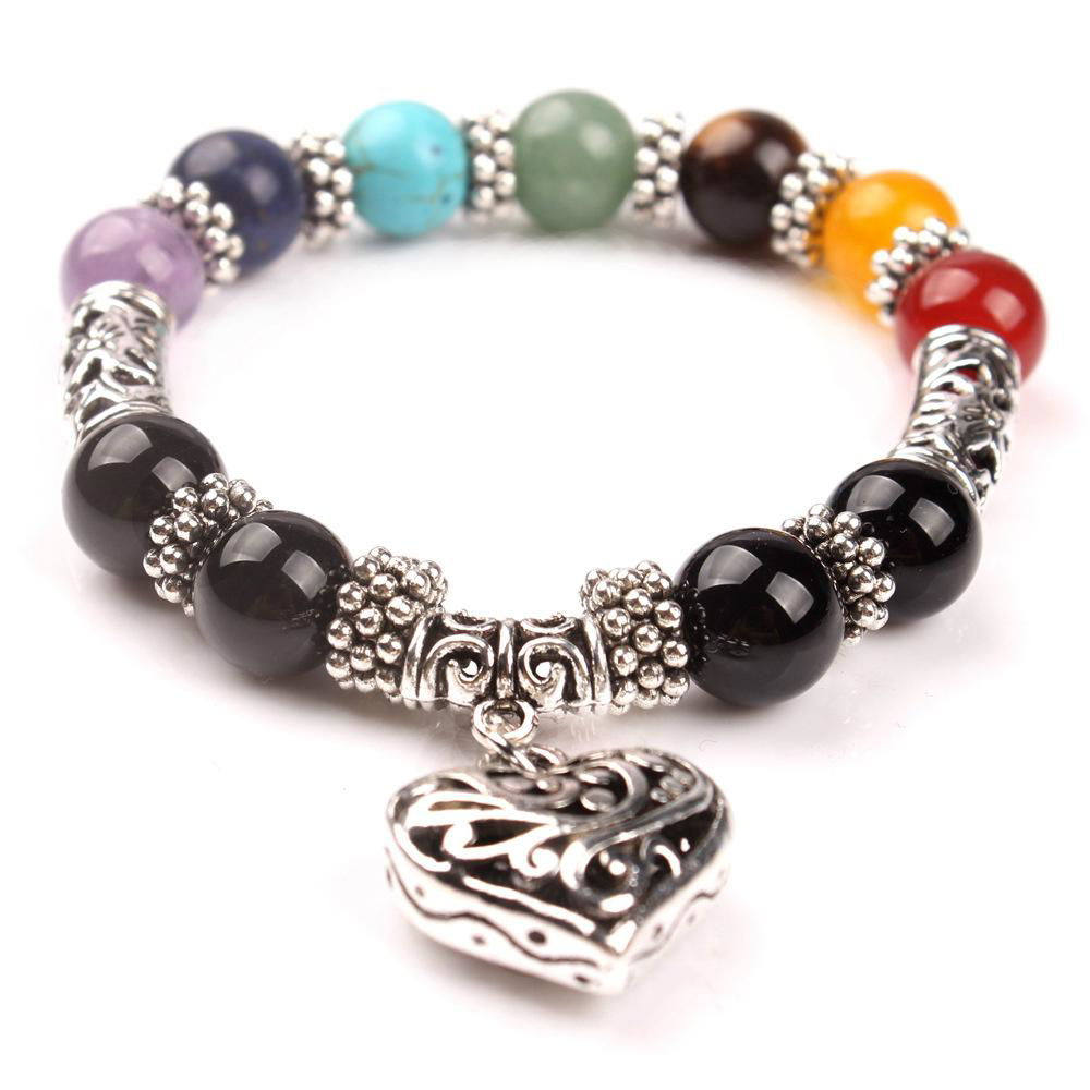 Seven-color nature stone beads Bracelets 4