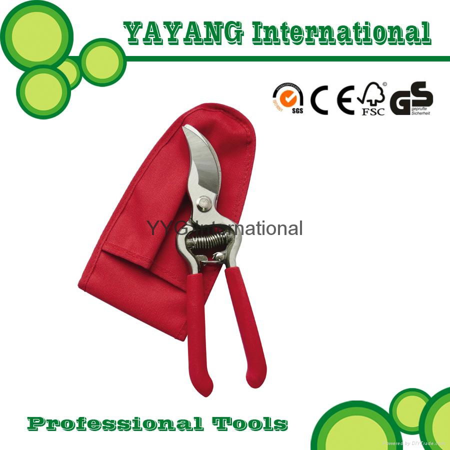 Professional drop forged pruners with pouch