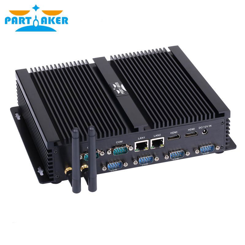 6 RS232 COM Port Dual HDMI Industrial 2 Ethernet Mini PC with Intel i3 i5 i7 5